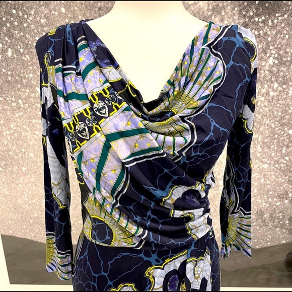 Emilio Pucci Cowl Neck Midi Dress US 6 - Picture 2 of 6